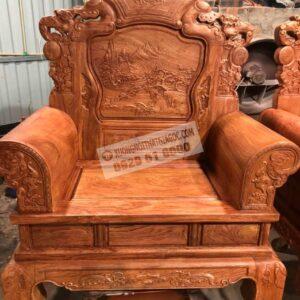 Bàn ghế Khổng tử tay liền đặc nguyên khối. Chất liệu Gỗ Hương Đá (7) (Copy)