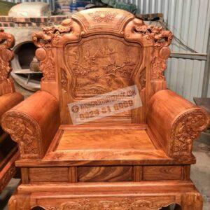 Bàn ghế Khổng tử tay liền đặc nguyên khối. Chất liệu Gỗ Hương Đá (8) (Copy)