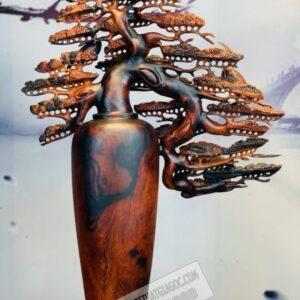 Bình Tùng Hạc Gỗ Trắc 14 (8)