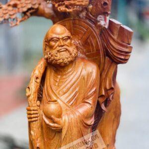 Đạt Ma Dưới Tán Tùng Gỗ Hương Ta Cao 1m6 [26,000,000] (5)