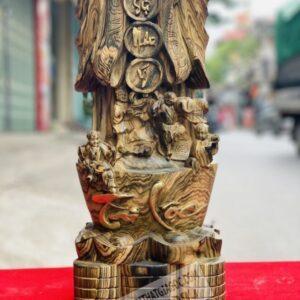 Di Lặc Chúc Phúc Tài Lộc Gỗ Mun Hoa Cao 60cm [6,500,000] (5)