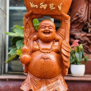 Di Lặc Dâng Vàng Gỗ Hương Đá Cao 80cm [6,500,000] (2)