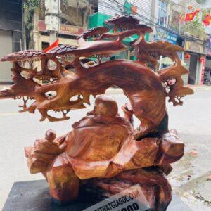 Di Lặc Ngồi Gốc Tùng Gỗ Hương Ta Cao 82cm [23,000,000] (11)