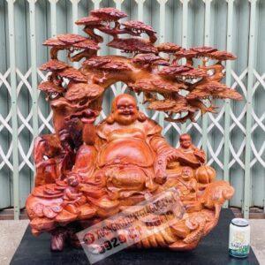 Di Lặc Ngồi Gốc Tùng Gỗ Hương Ta Cao 82cm [23,000,000] (2)