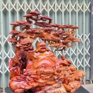 Di Lặc Ngồi Gốc Tùng Gỗ Hương Ta Cao 82cm [23,000,000] (3)