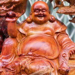 Di Lặc Ngồi Gốc Tùng Gỗ Hương Ta Cao 82cm [23,000,000] (8)