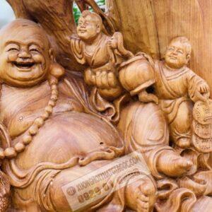 Di Lặc Ngồi Gốc Tùng Gỗ Ngọc Am Cao 67cm [16,700,000] (7)