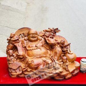 Di Lặc Ngũ Phúc Gỗ Hương Ta Ngang 74cm Cực Đẹp [10,700,000] (3)