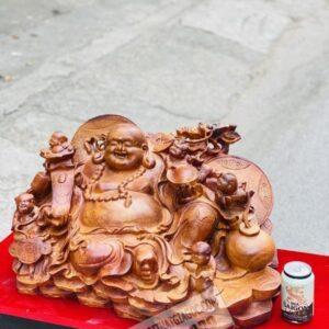 Di Lặc Ngũ Phúc Gỗ Hương Ta Ngang 74cm Cực Đẹp [10,700,000] (5)
