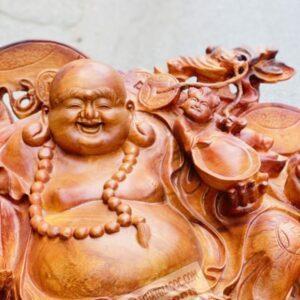 Di Lặc Ngũ Phúc Gỗ Hương Ta Ngang 74cm Cực Đẹp [10,700,000] (6)