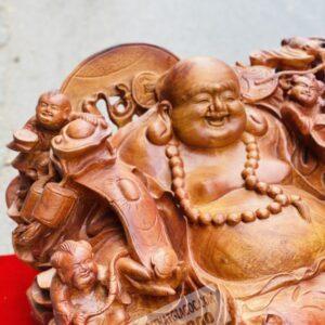 Di Lặc Ngũ Phúc Gỗ Hương Ta Ngang 74cm Cực Đẹp [10,700,000] (8)