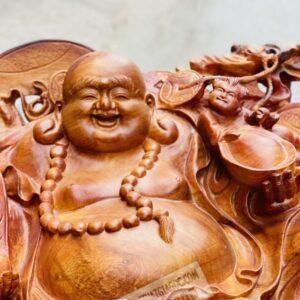 Di Lặc Ngũ Phúc Gỗ Hương Ta Ngang 74cm Cực Đẹp [10,700,000] (9)