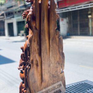 Di Lạc Tam Phúc Ngồi Gốc Tùng Gỗ Ngọc Am Cao 98cm Cực Đẹp [21,700,000] (13)