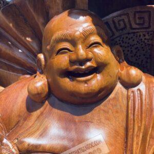 Di Lạc Tam Phúc Ngồi Gốc Tùng Gỗ Ngọc Am Cao 98cm Cực Đẹp [21,700,000] (9)