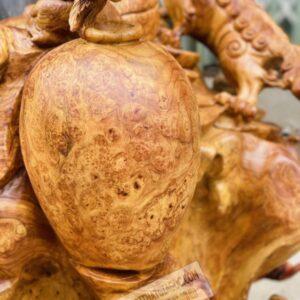 Di Lặc Tam Phúc Thuần Nghê Gỗ Nu Hương Cao 75cm [38,500,000] (5)