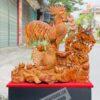Gia Đình Gà Hoa Phù Dung Gỗ Hương Ta Cao 90cm