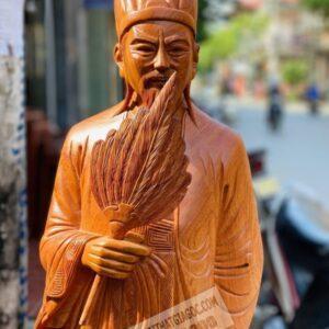 Khổng Minh Đế Chạm Tùng Gỗ Hương Đá Cao 1M Gỗ Hương [9,600,000] (5)