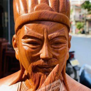 Khổng Minh Đế Chạm Tùng Gỗ Hương Đá Cao 1M Gỗ Hương [9,600,000] (6)