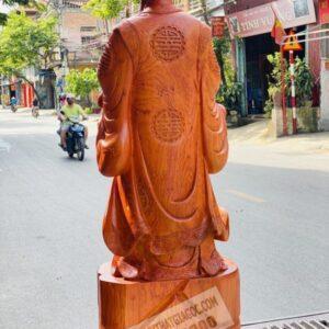 Khổng Minh Tiên Sinh Đế Chạm Tùng Gỗ Hương Đá Cao 1m10 [9,600,000] (10)