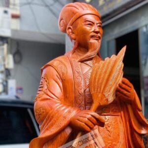 Khổng Minh Tiên Sinh Đế Chạm Tùng Gỗ Hương Đá Cao 1m10 [9,600,000] (5)