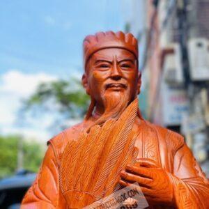 Khổng Minh Tiên Sinh Đế Chạm Tùng Gỗ Hương Đá Cao 1m10 [9,600,000] (8)