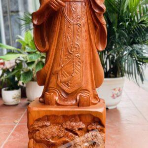Khổng Minh Tiên Sinh Gỗ Hương Đá Cao 1m [9,600,000] (5)