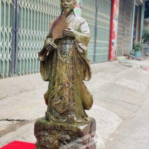 Khổng Minh Tiên Sinh Gỗ Mun Đuôi Công Cao 1m [9,300,000] (3)