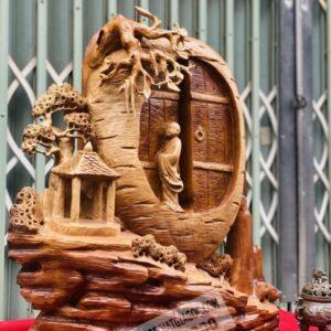 Một Lòng Hướng Phật Gỗ Xá Xị Cao 59cm [9,900,000] (2)