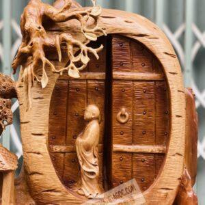 Một Lòng Hướng Phật Gỗ Xá Xị Cao 59cm [9,900,000] (4)