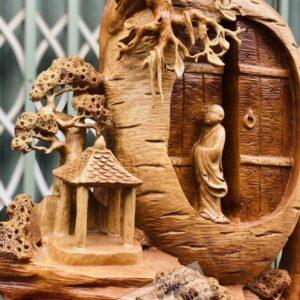 Một Lòng Hướng Phật Gỗ Xá Xị Cao 59cm [9,900,000] (5)