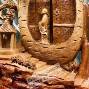 Một Lòng Hướng Phật Gỗ Xá Xị Cao 59cm [9,900,000] (6)