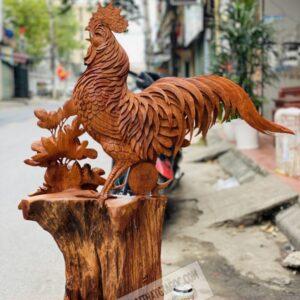 Nhất Kê Hoa Phù Dung Gỗ Hương Ta Cao 98cm [13,000,000] (1)