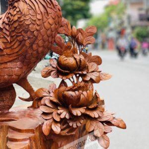 Nhất Kê Hoa Phù Dung Gỗ Hương Ta Cao 98cm [13,000,000] (2)