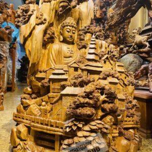 Nhất Tâm Bái Phật Gỗ Ngọc Am Cao 83cm [19,600,000] (2)