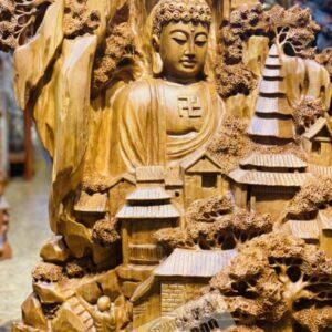 Nhất Tâm Bái Phật Gỗ Ngọc Am Cao 83cm [19,600,000] (6)