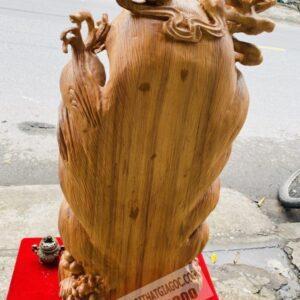 Quan Âm Đại Thế Chí Toạ Đài Sen Gỗ Ngọc Am Cao 97cm [32,000,000] (9)