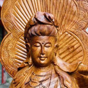 Quan Âm Ngự Long Ngư Gỗ Hương Ta Cao 1m4 [11,800,000] (5)