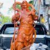 Quan Công Đứng Hổ Phù Gỗ Hương Đá Cao 1m10
