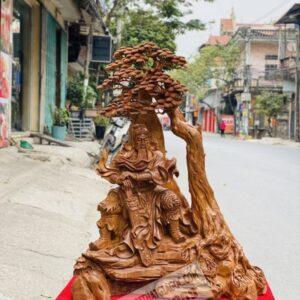 Quan Công Ngồi Gốc Tùng Gỗ Ngọc Am Cao 86cm [26,500,000] (1)