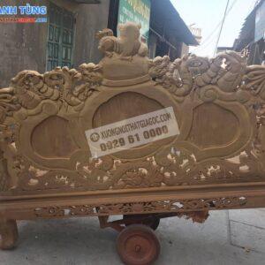 Quốc nghê phong thuỷ tay ngậm ngọc, gỗ cẩm vàng 6 món (1) (Copy)