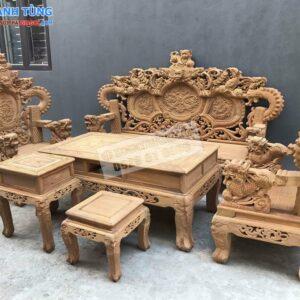 Quốc nghê phong thuỷ tay ngậm ngọc, gỗ cẩm vàng 6 món (2) (Copy)