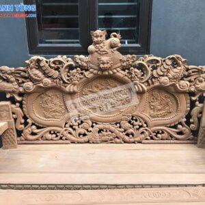 Quốc nghê phong thuỷ tay ngậm ngọc, gỗ cẩm vàng 6 món (3) (Copy)