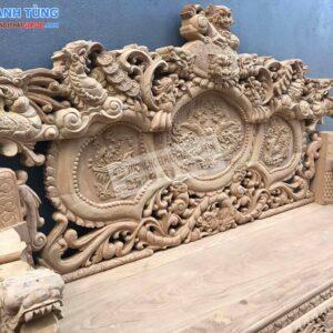 Quốc nghê phong thuỷ tay ngậm ngọc, gỗ cẩm vàng 6 món (6) (Copy)