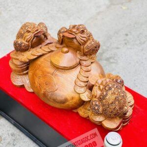 Tam Cóc Trần Bình Tài Lộc Gỗ Hương Ta Ngang 65cm [6,700,000] (2)