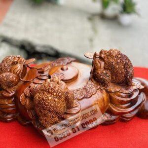 Tam Cóc Trầu Bình Tài Lộc Gỗ Hương Ta Ngang 75cm [7,300,000] (5)