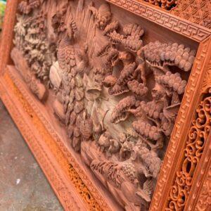 Tranh-Go-Chim-Cong-Phu-The-Vien-Man-duc-tay-bang-go-Huong-Do-45000000-3