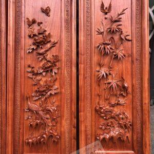 Tranh Gỗ Tứ Quý Khung Kép Gỗ Hương Đá Cực Đẹp [15,500,000] (2)