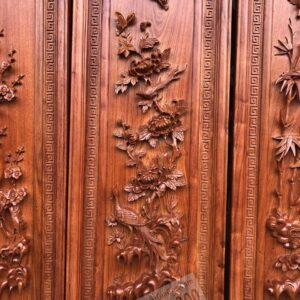 Tranh Gỗ Tứ Quý Khung Kép Gỗ Hương Đá Cực Đẹp [15,500,000] (6)