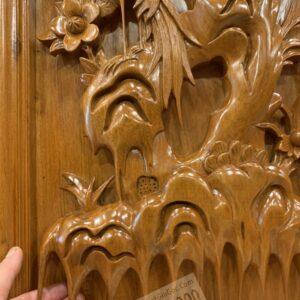 Tranh gỗ Tứ Quý đục tay cực đẹp [19,000,000] (5)