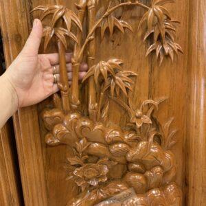 Tranh gỗ Tứ Quý đục tay cực đẹp [19,000,000] (7)